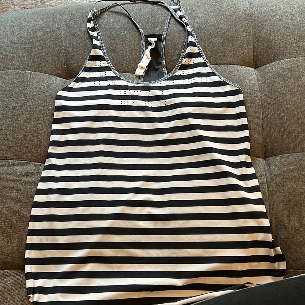 Lululemon Racerback Striped Tank Top Size 2